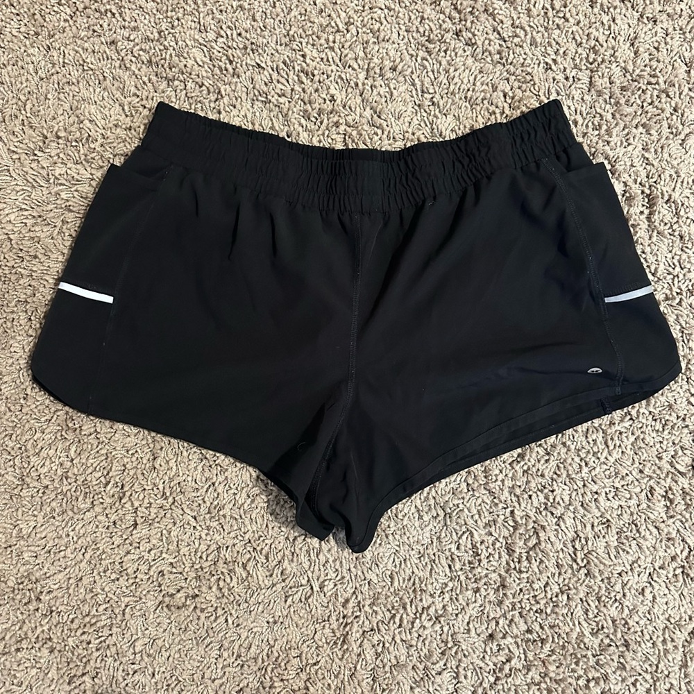 RBX Black Athletic Shorts Lightweight Elastic Waist